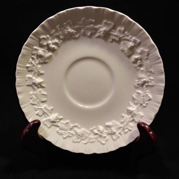 1 Wedgwood Cup n Saucer Set Cream on Cream Color - Picture 4 of 13